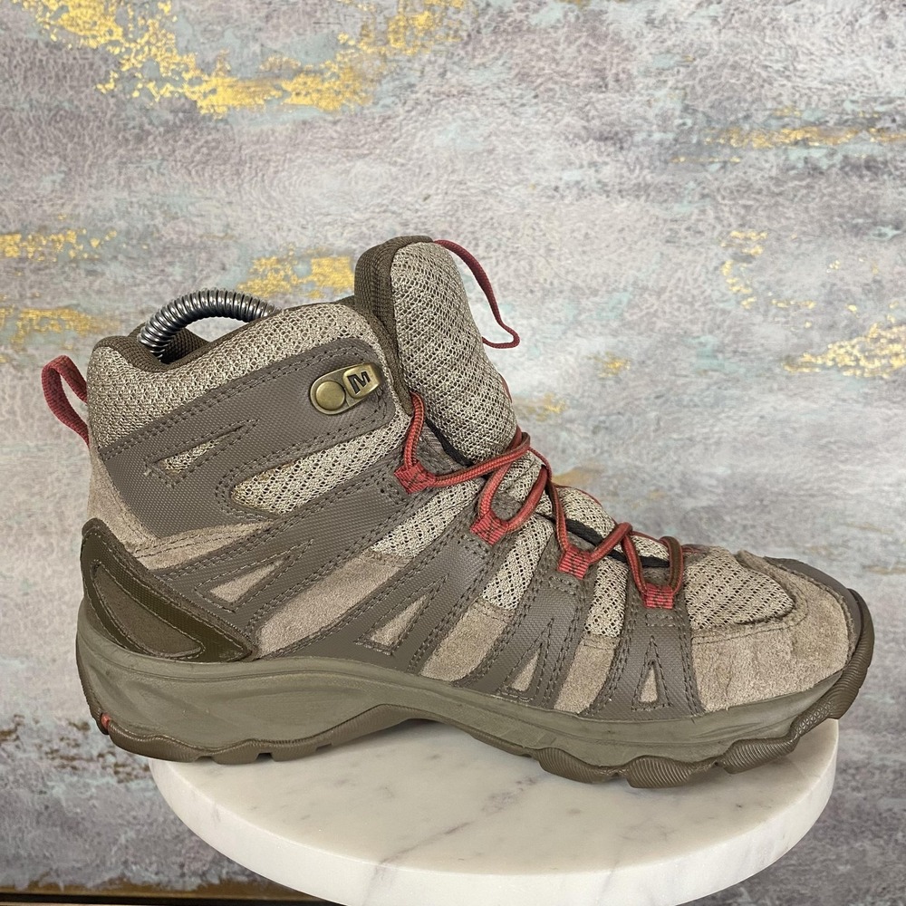 Merrell Falcon Hiking Boots Womens Size 7 Brown Suede Select Dry Ankle Lace Up - Picture 5 of 11